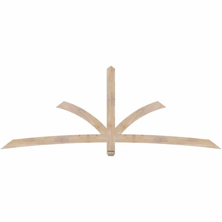 Ekena Millwork Davenport Smooth Timber Gable Bracket, Douglas Fir, 96"W x 36"H x 1 1/2"D x 3 1/2"F, 9/12 Pitch GBW096X36X0204DAV00SDF